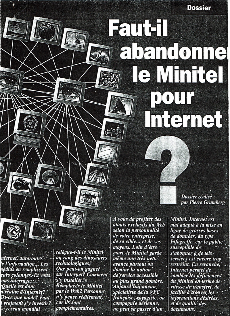 Bonne question en 1998: Faut il abandonner le Minitel au profit d'Internet